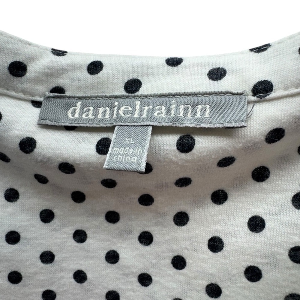 Daniel Rainn Polka Dot Stripe Blouse XL Linen Blend‎ Sleeveless NWT Stitch Fix - Picture 6 of 7